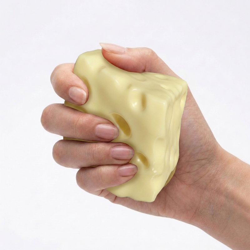 Squishy Swiss Cheese Cube